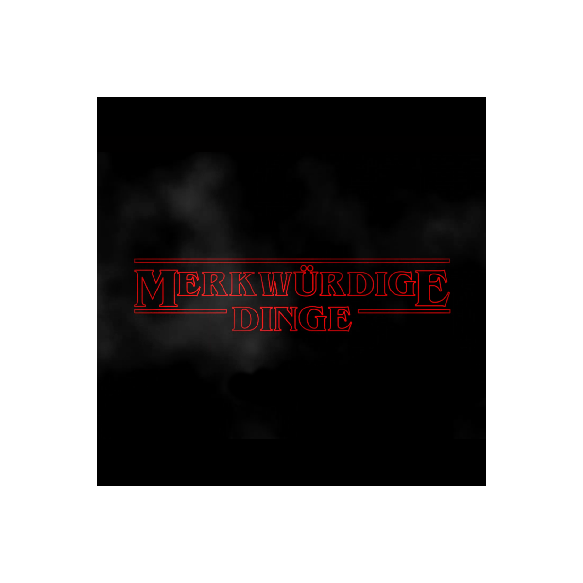 Artwork de l'album Merkwürdige Dinge, inspiré par le logo de Stranger Things